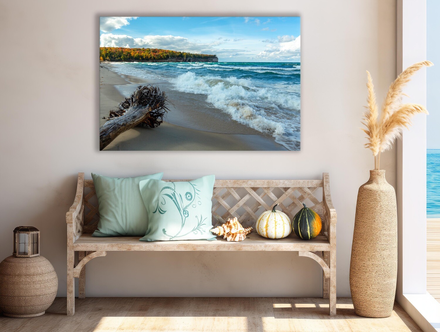 Autumn Visits Chapel Beach on Lake Superior - Michigan Upper Peninsula  - Fine Art Print