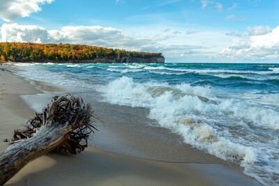 Autumn Visits Chapel Beach on Lake Superior - Michigan Upper Peninsula  - Fine Art Print