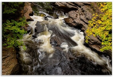 Fine Art Print - Presque Isle River Potholes in the Porcupine Mountains During Autumn Season