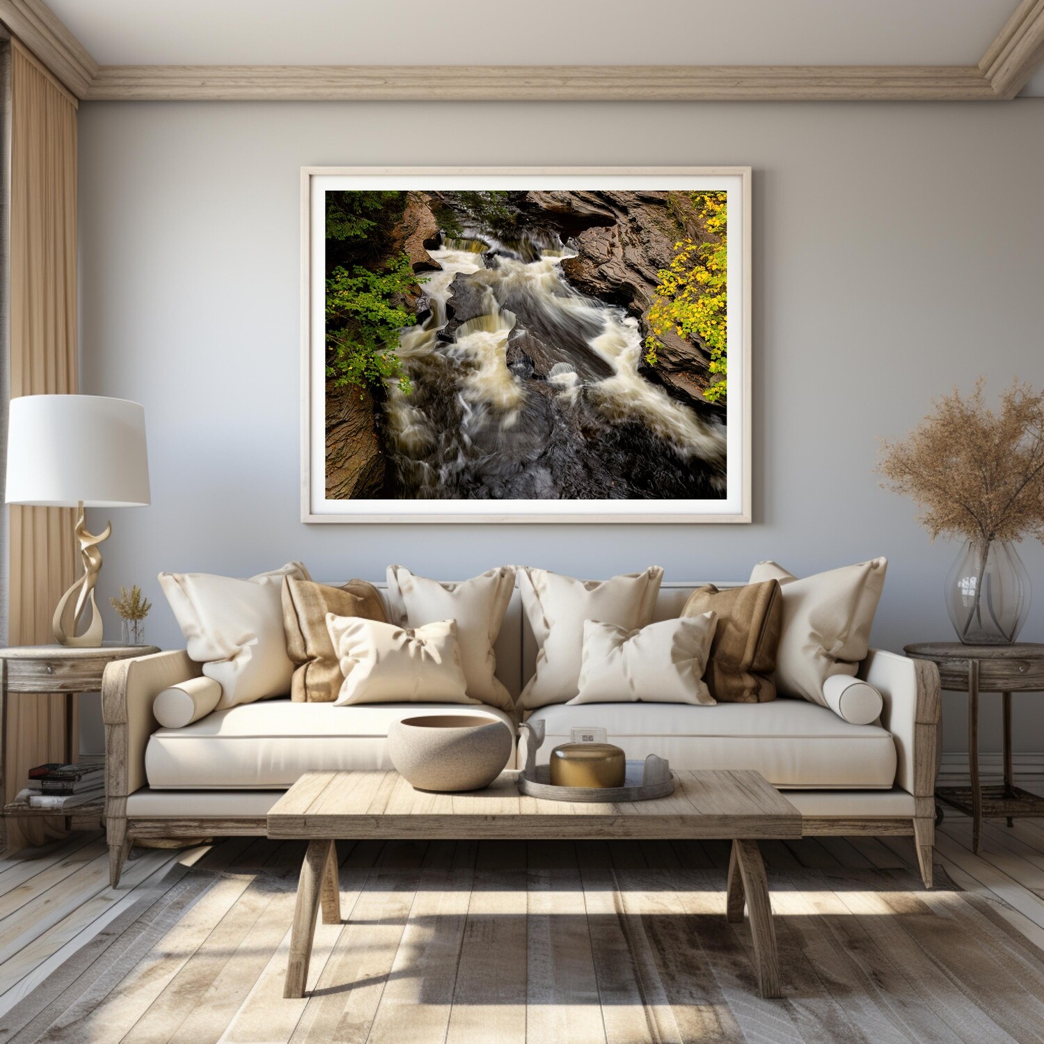 Fine Art Print - Presque Isle River Potholes in the Porcupine Mountains During Autumn Season