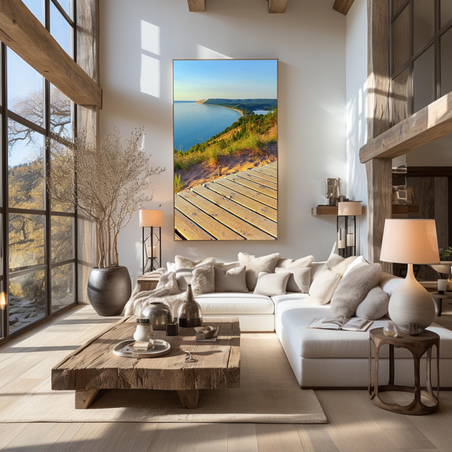 Fine Art Print - Overlook View of Lake Michigan over Empire and Sleep