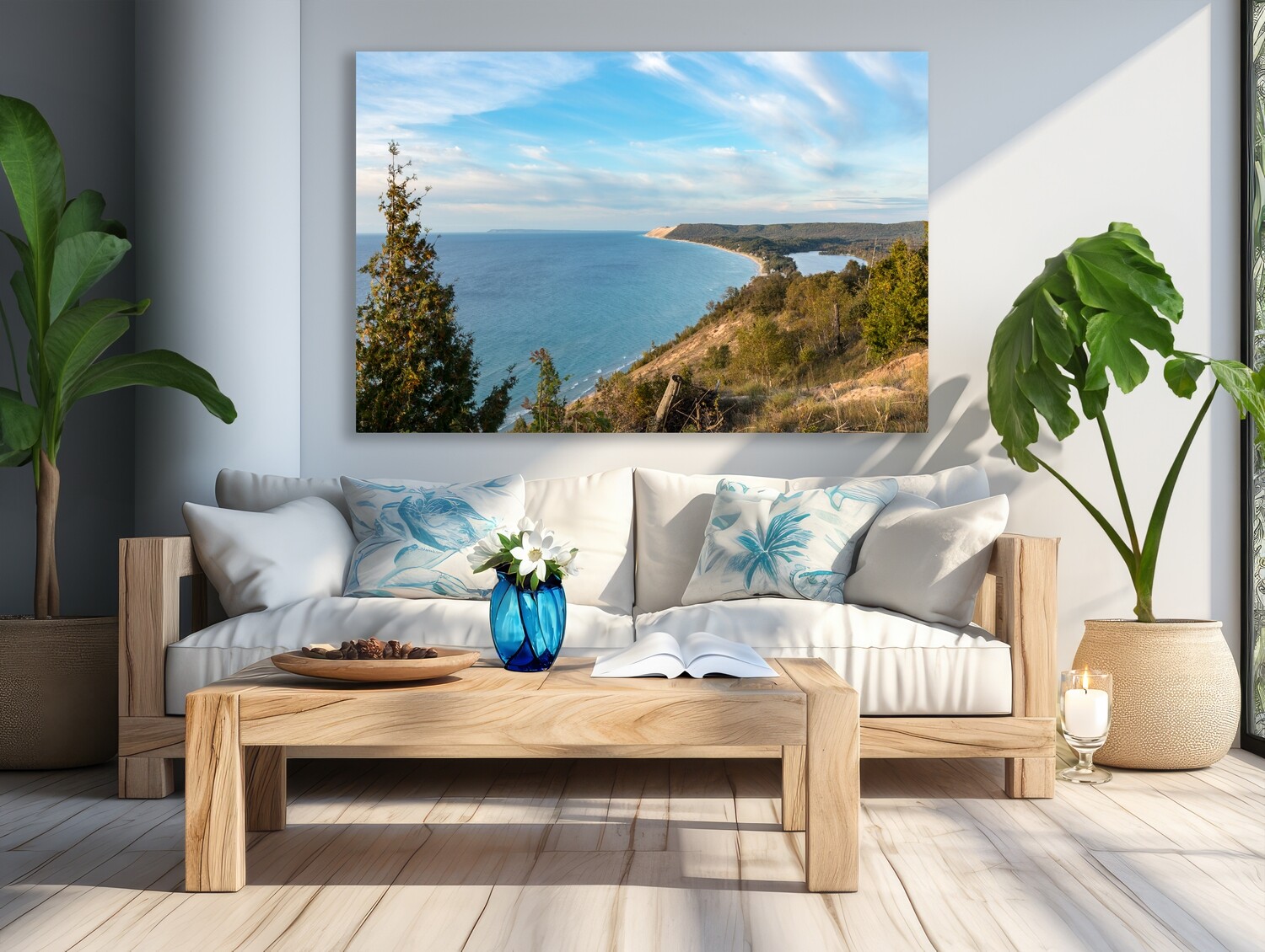 Fine Art Print - View of Lake Michigan over Empire and Sleeping Bear Dunes
