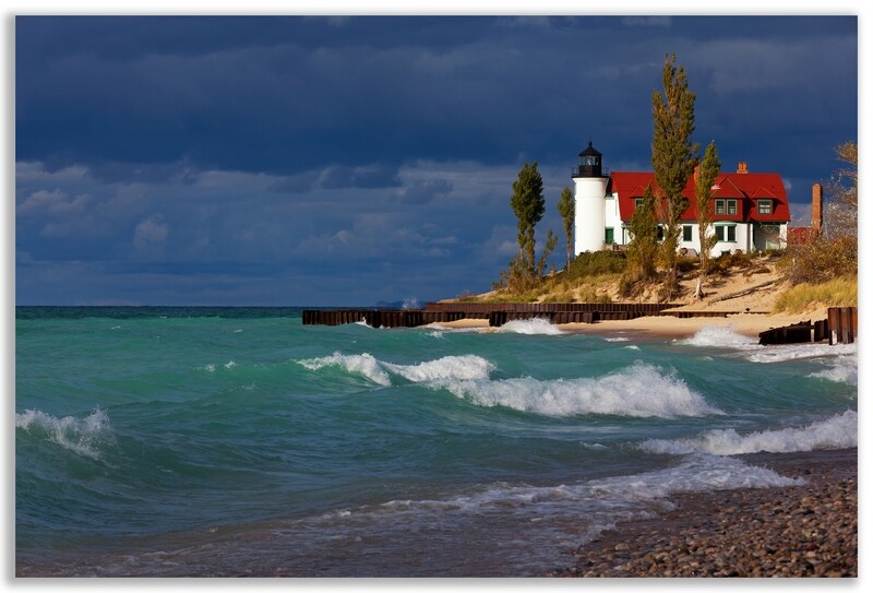 Fine Art Print - Point Betsie Lighthouse on Lake Michigan