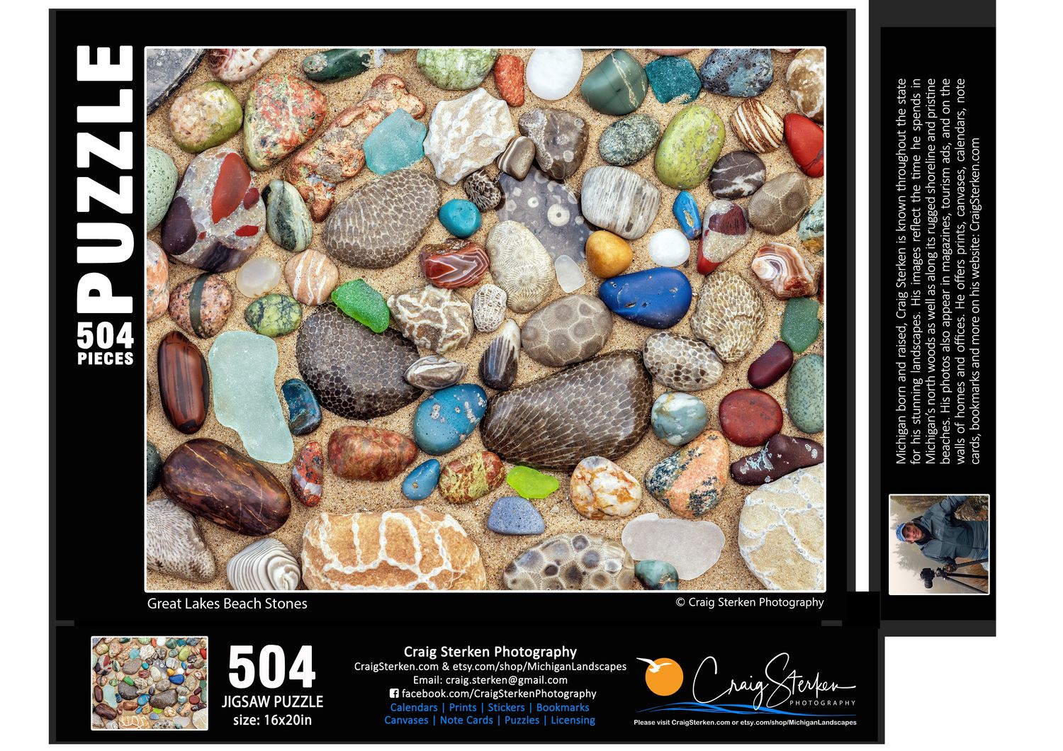 Michigan Beach Stones Jigsaw Puzzle