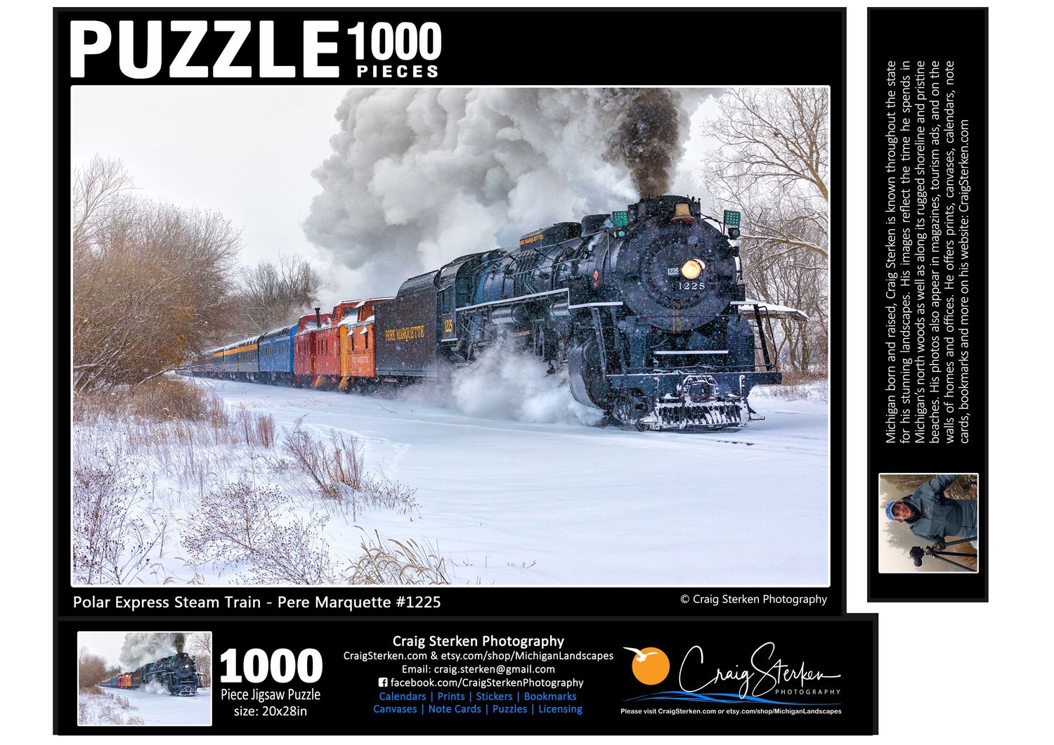 Polar Express Steam Train - Pere Marquette 1225 Jigsaw Puzzle