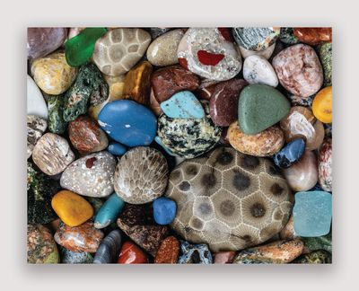 Great Lakes Rocks of Michigan Note Card - Blank Inside