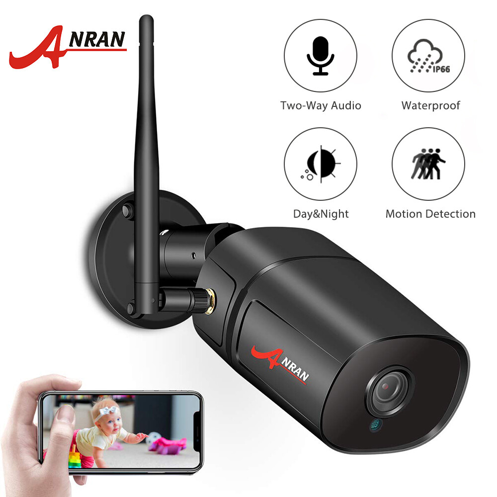 ANRAN 2 MP Wireless IP Camera 1920P HD Outdoor Surveillance security camera Two Way Audio IR Bullet ,Wifi Camera ,Support Onvif