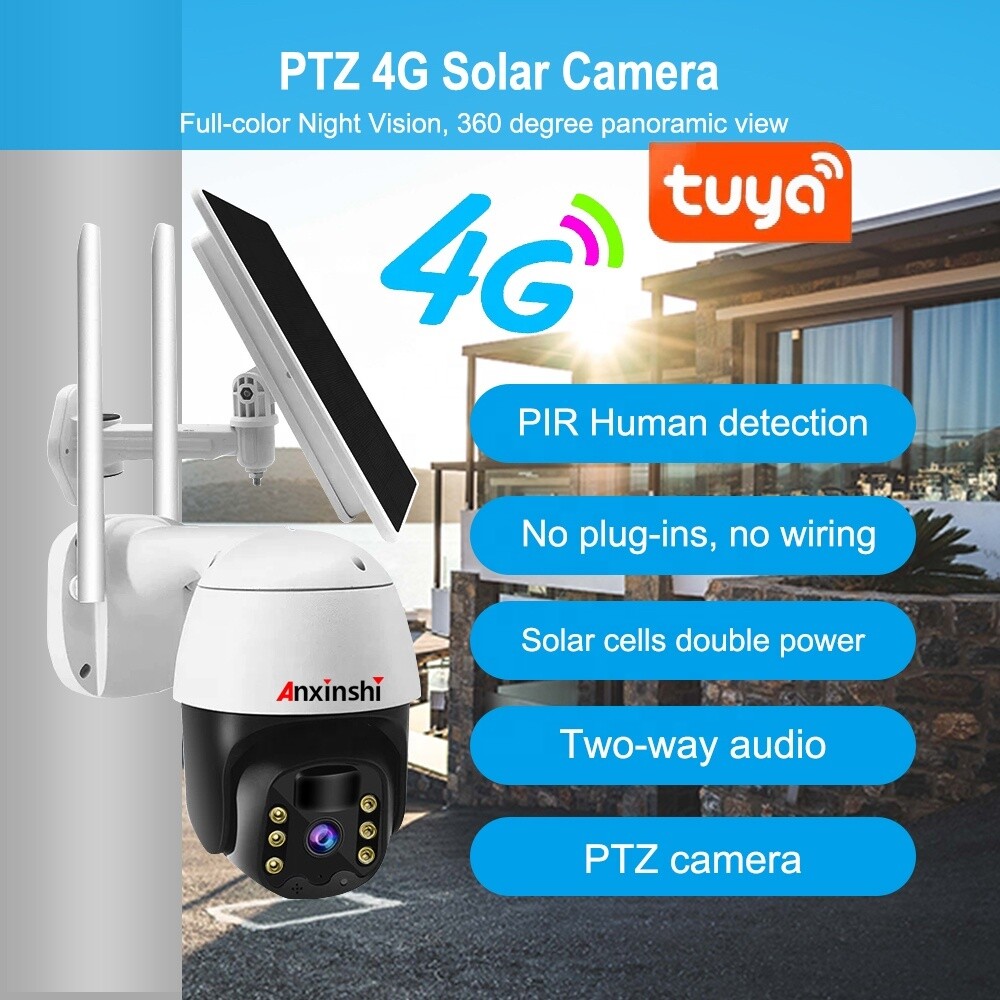 1080P Solar camera 4G outdoor PTZ surveillance camera