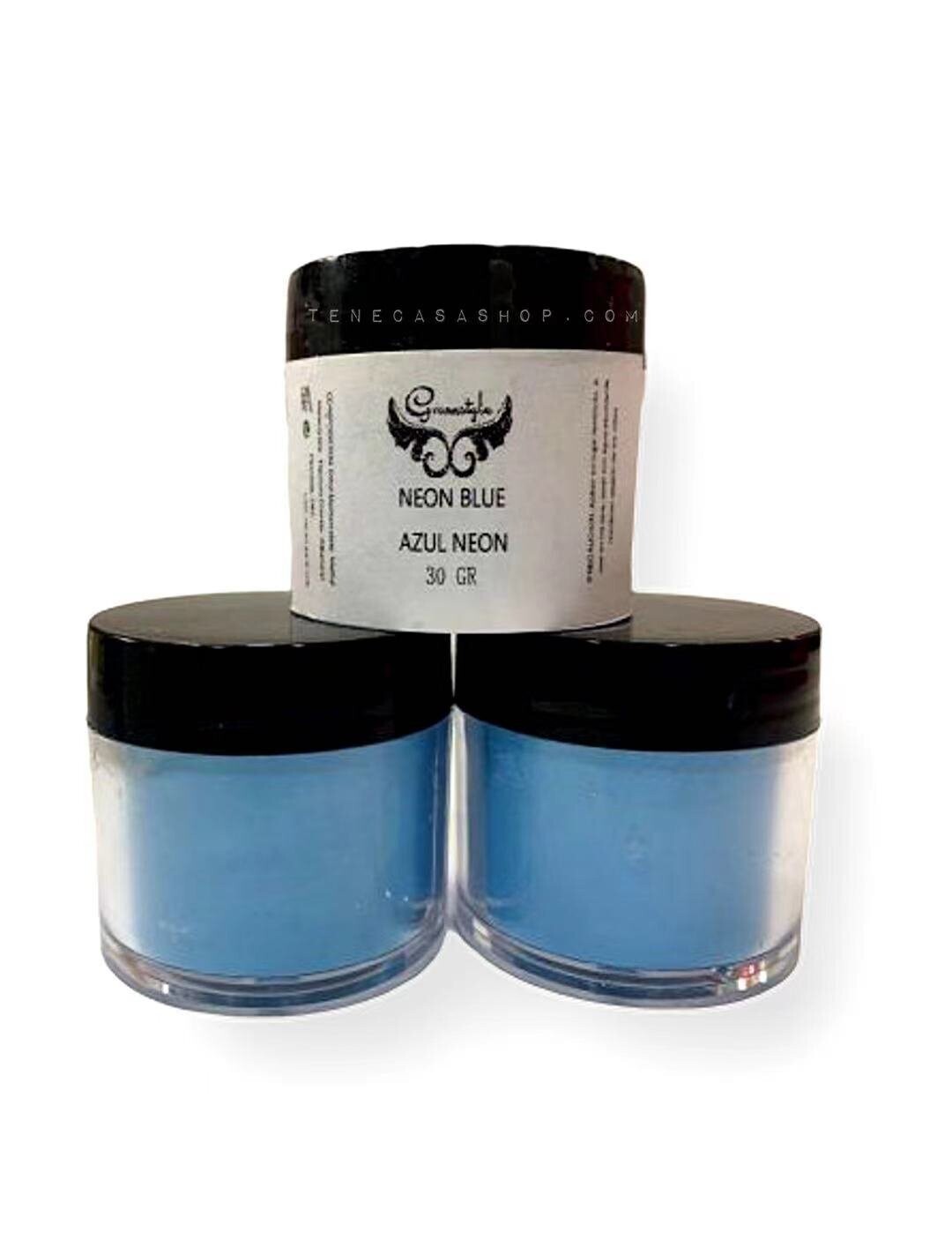 Polvo Acrílico Azul Neón Greenstyle 12ml