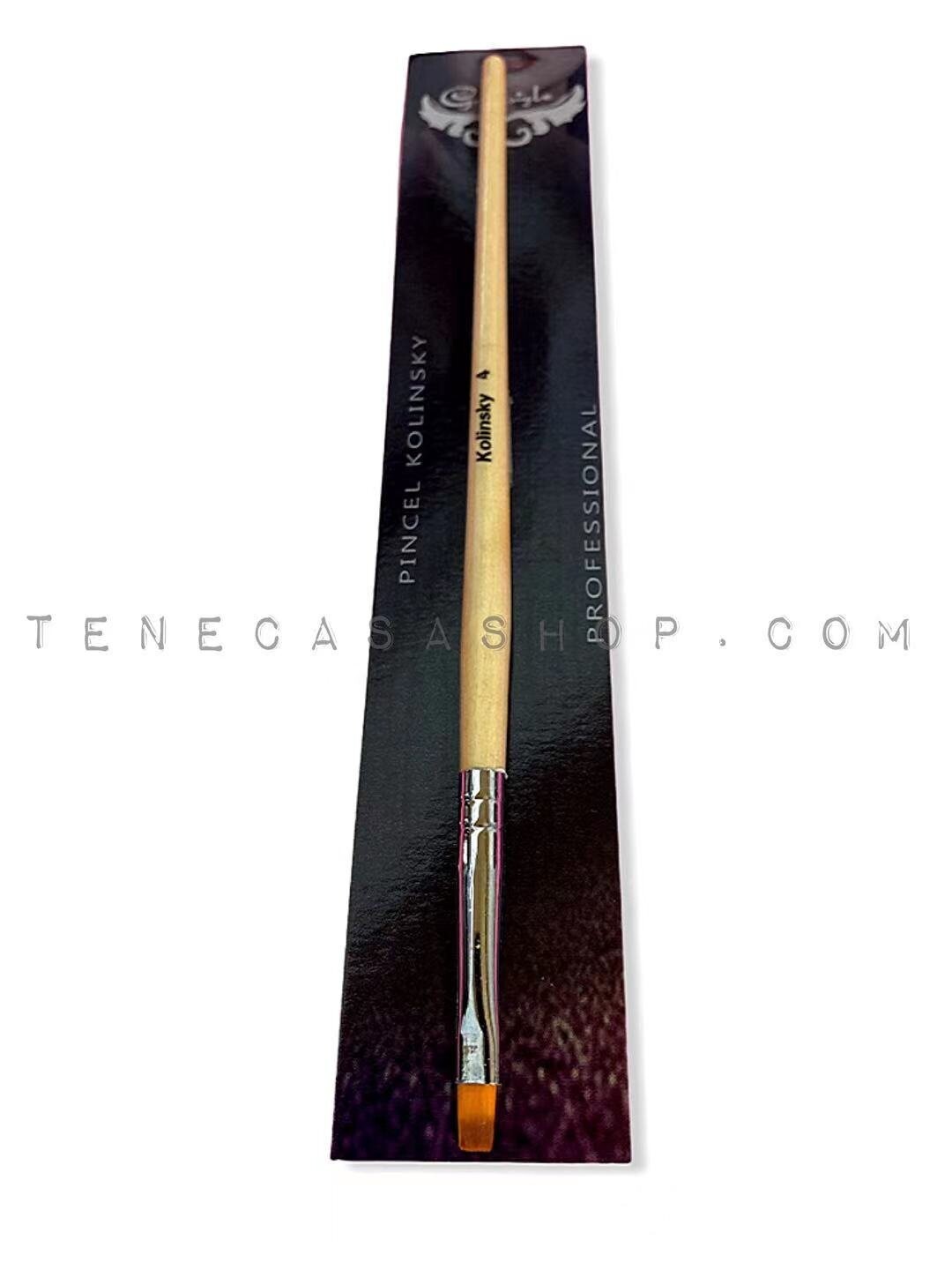 Pincel para Gel Mango Madera Kolinsky n4