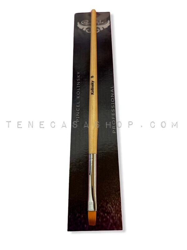 Pincel para Gel Mango Madera Kolinsky N8
