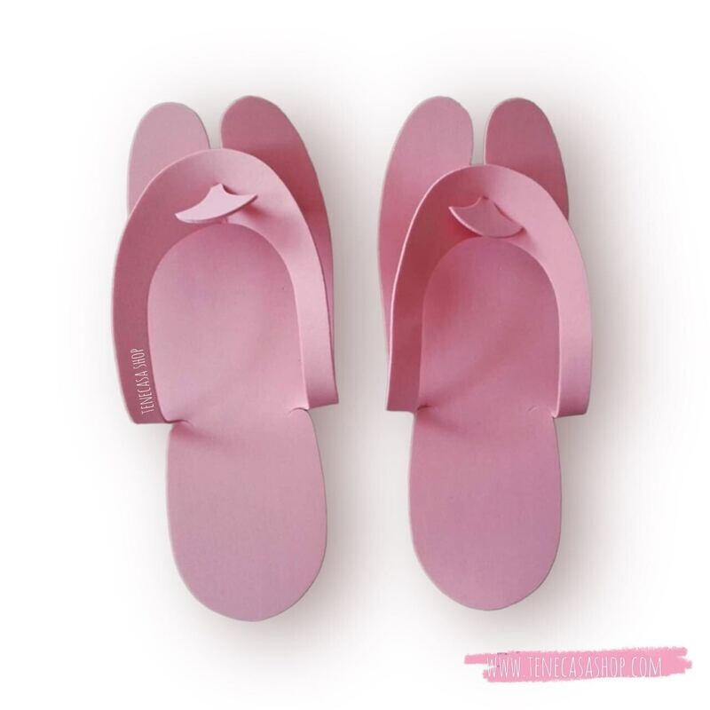 Cholas Desechables para pedicura ( pack 12 pares ) Rosa