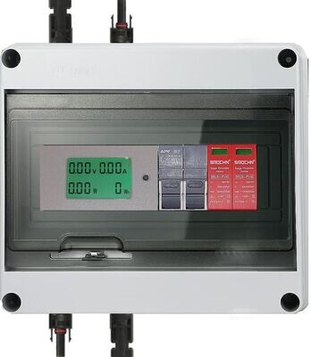 DC Stromzähler DC300V/15A + Sicherungstrennschalter + Überspannungsschutz