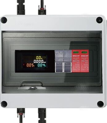 DC Stromzähler DC600V/15A + Sicherungstrennschalter + Überspannungsschutz