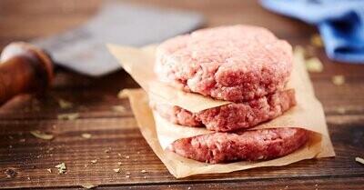 4 x BEEF BURGERS, GRIFFINS FAMILY BUTCHERS