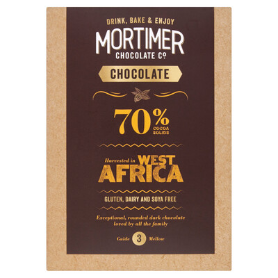 WEST AFRICAN 70% CHOCOLATE POWDER, MORTIMER CHOCOLATE