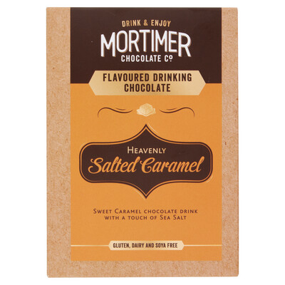 HEAVENLY SALTED CARAMEL DRINKING CHOCOLATE, MORTIMER CHOCOLATE