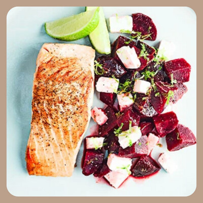 Trout with Beetroot, Feta & Lime Salsa Recipe Kit for 4