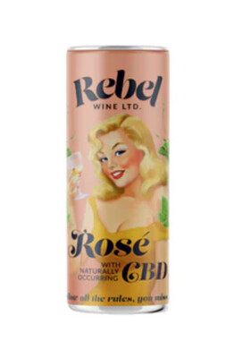REBEL ROSÉ WITH CBD CAN, REBEL WINE