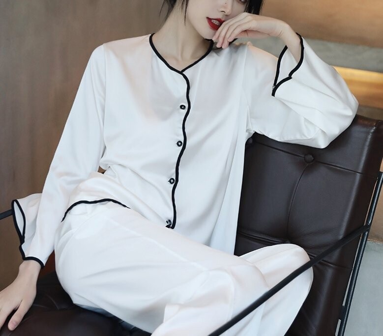 Camile White  2 piece Pyjamas set