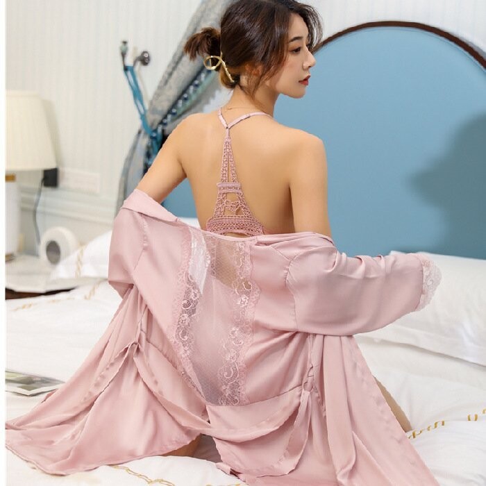 Paris Pink Night Dress & Dressing Gown