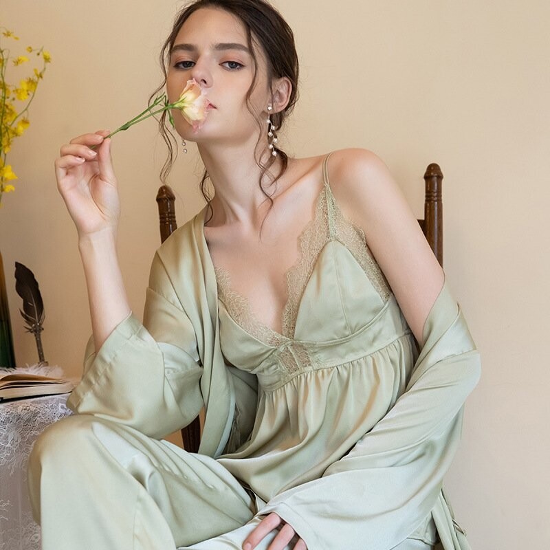 Eloise Mint 3 piece Pyjamas set
