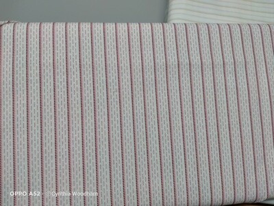 Collector's Gallery Red & White Striped Fabric- End of Bolt