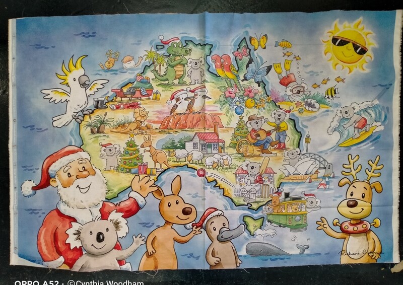 DevonStone Summertime Santa around Australia Panel DevonStone Summertime Santa around Australia Panel