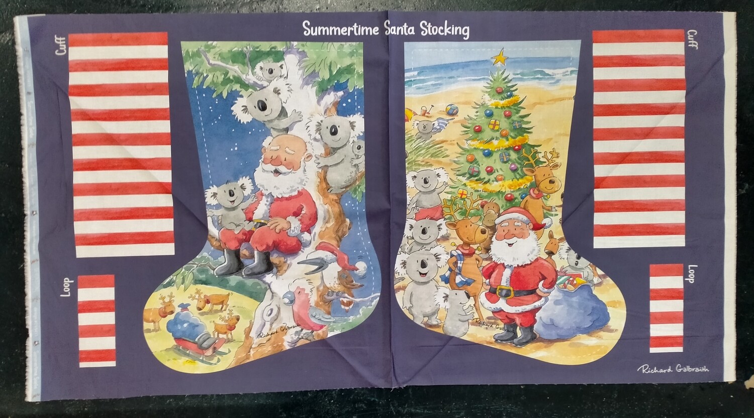 Devonstone Summertime Santa Stocking Panel