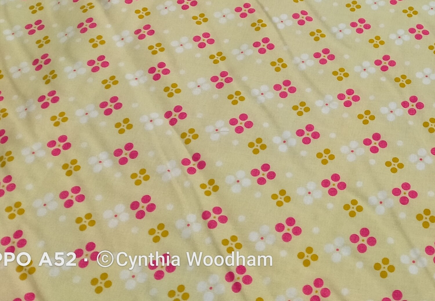 In the Meadow Yellow Spot Floral Fabric- End of Bolt