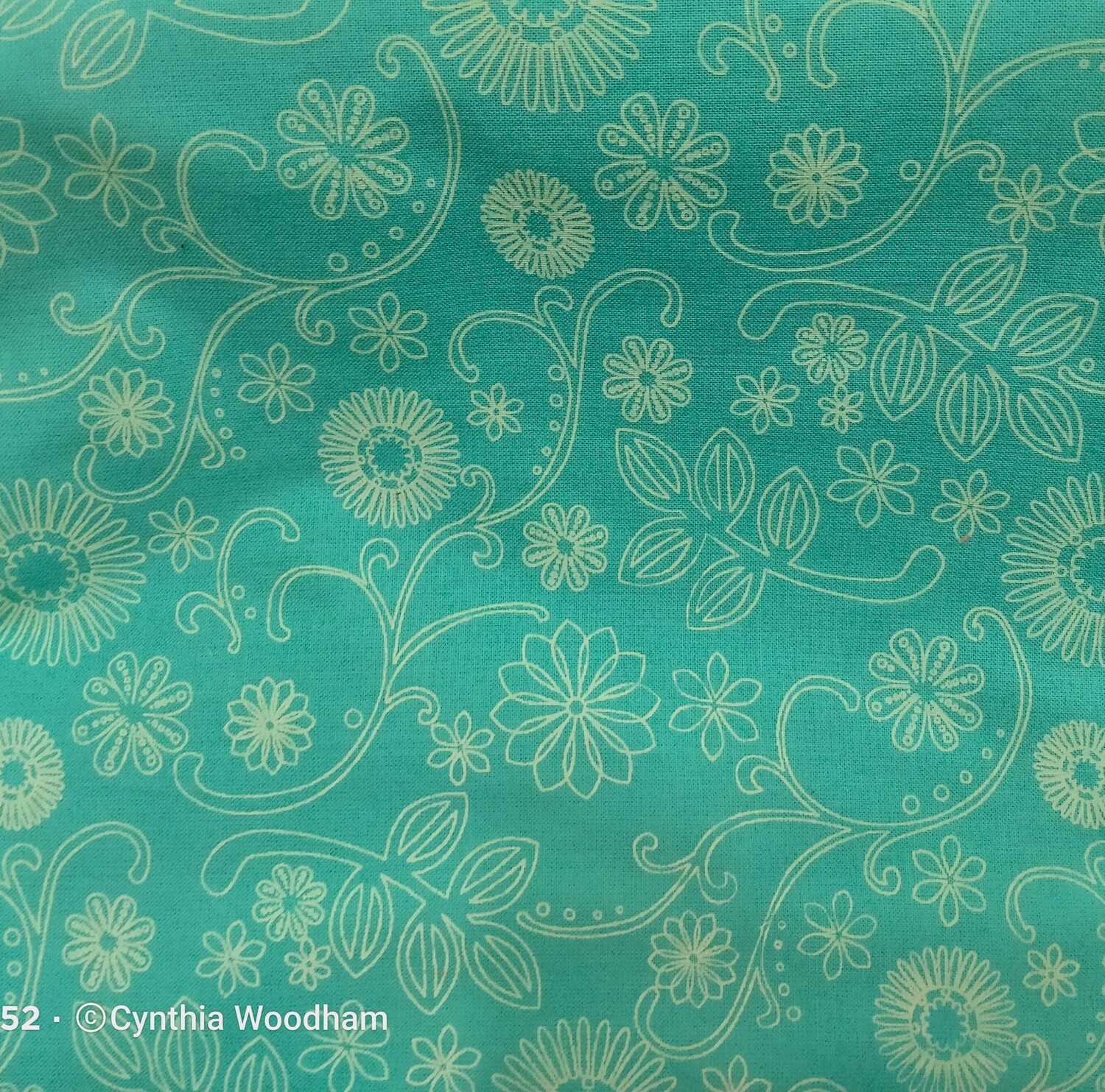 Wideback-Mint Floral Fabric