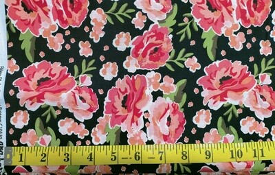 Ava Kate Rose Floral Fabric - End of Bolt