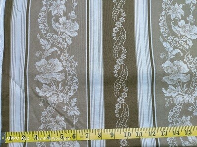 Ruby Floral Border Fabric -End of Bolt