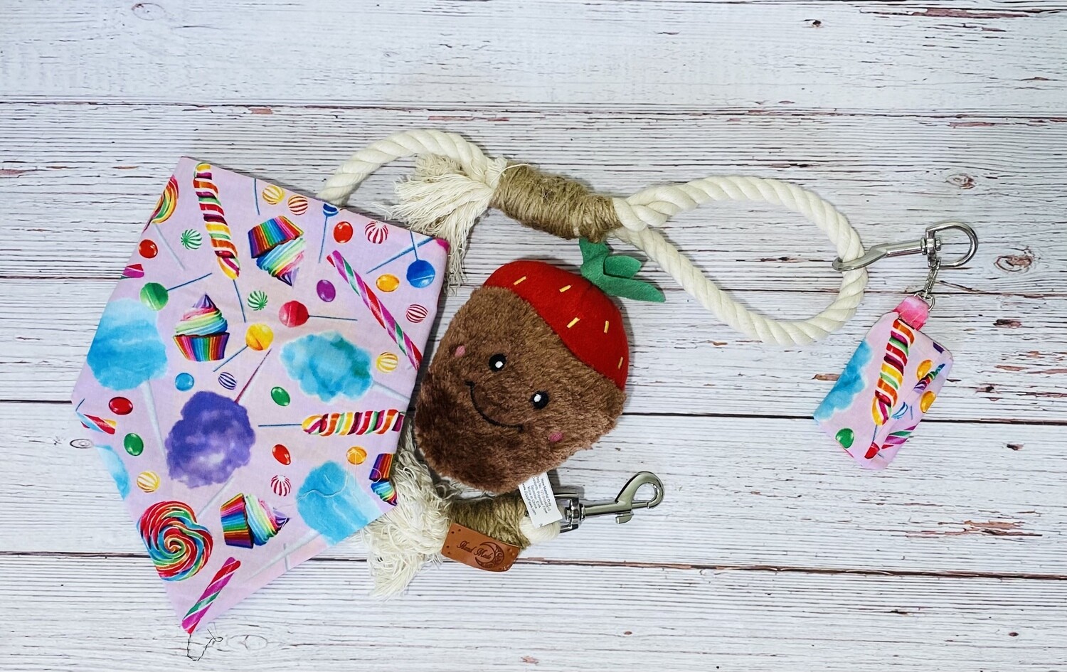 Sweet Tooth Cotton Rope Leash Set