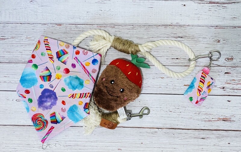 Sweet Tooth Cotton Rope Leash Set