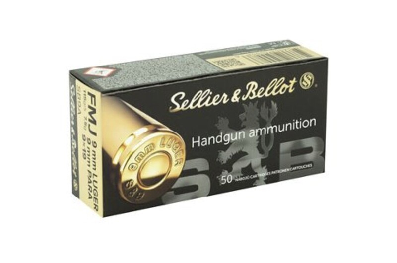 Sellier &amp; Bellot Brass 9mm 115gr FMJ 50BOX