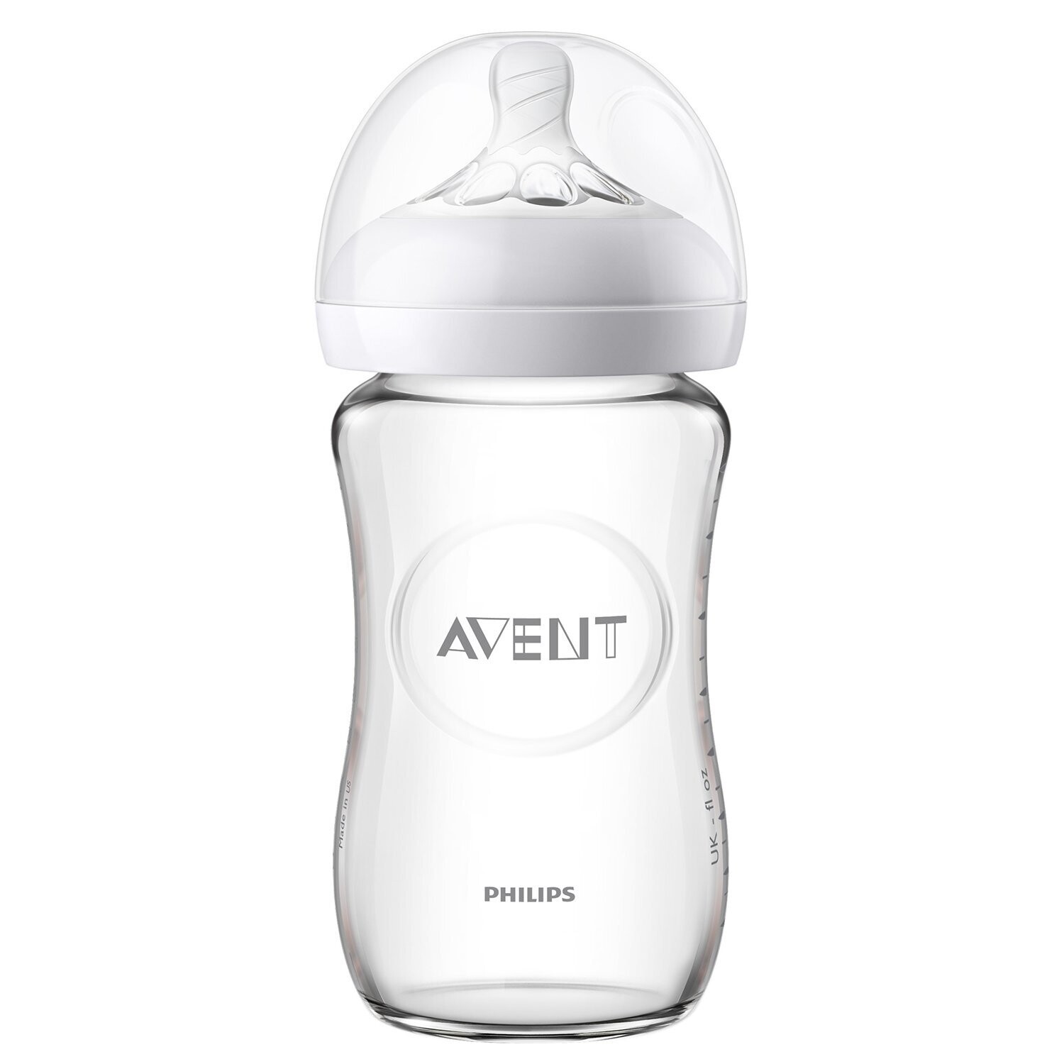 Philips Avent, Glass Bottle, Natural, 240 ml, 1+ m - 053/17 - Bottle -  Baby-box
