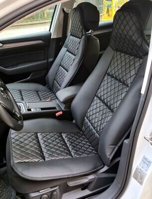 2 x Huse Scaune pentru Masini Auto Universal Negru Piele