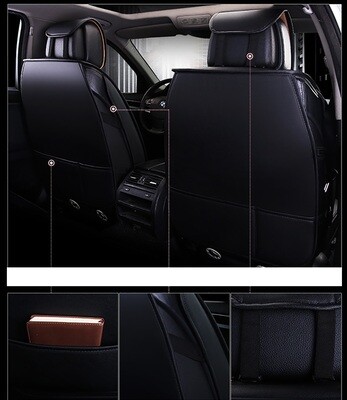 Huse Scaune pentru Masini Auto Universal Nergu Rosu Lux PU Piele Set Complet