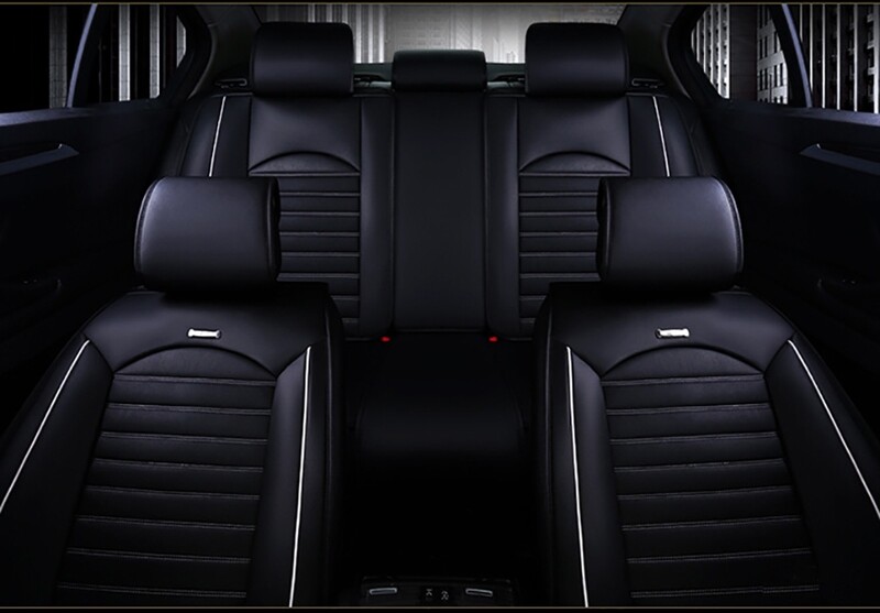Huse Scaune pentru Masini Auto Universal Nergu Alb Lux PU Piele Set Complet