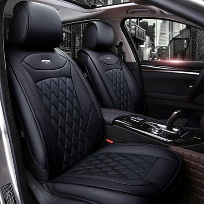 2 x Huse Scaune pentru Masini Auto Universal Negru Lux PU Piele