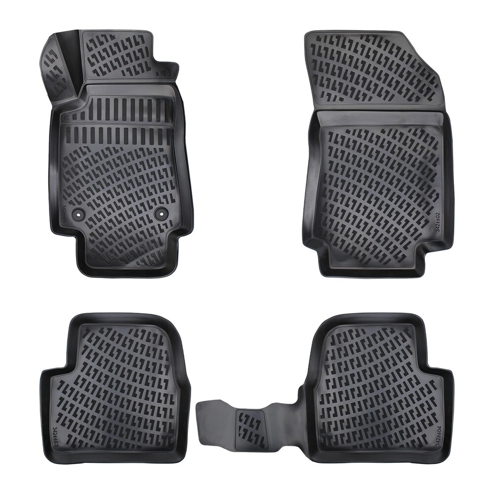 CITROEN C3 2016+ Negru Covorase Cauciuc 4 Bucati 3D