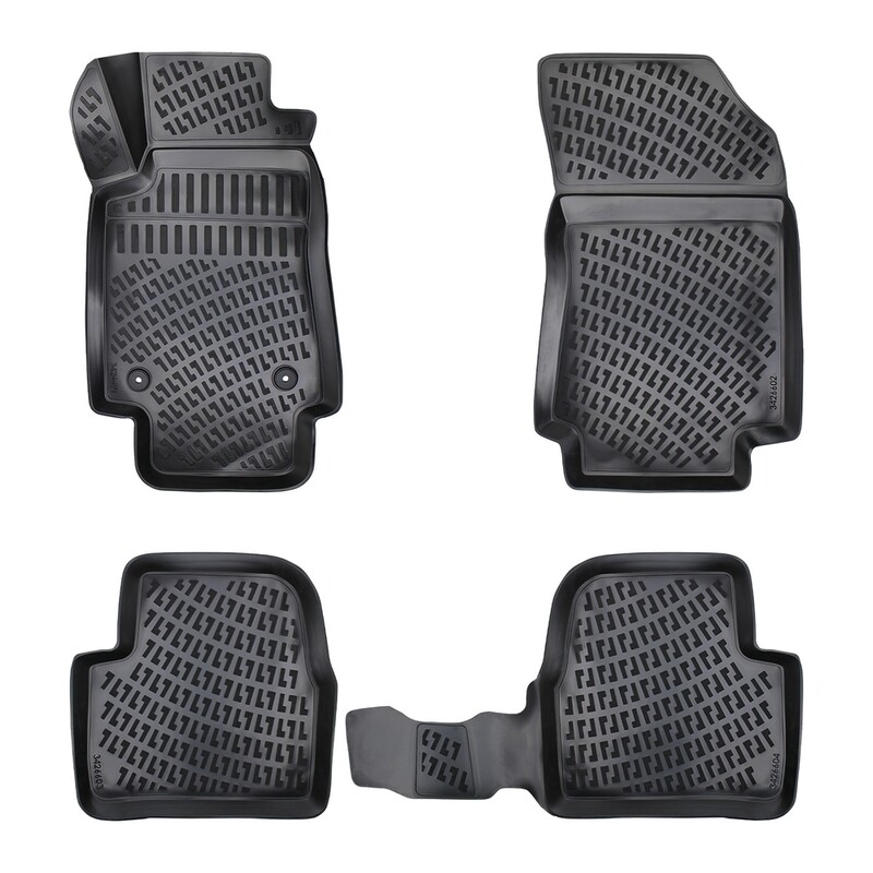 CITROEN C3 2016+ Negru Covorase Cauciuc 4 Bucati 3D