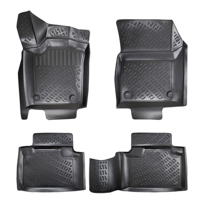 Covorase Cauciuc pentru JEEP GRAND CHEROKEE 2011+ Negru 4 Bucati 3D
