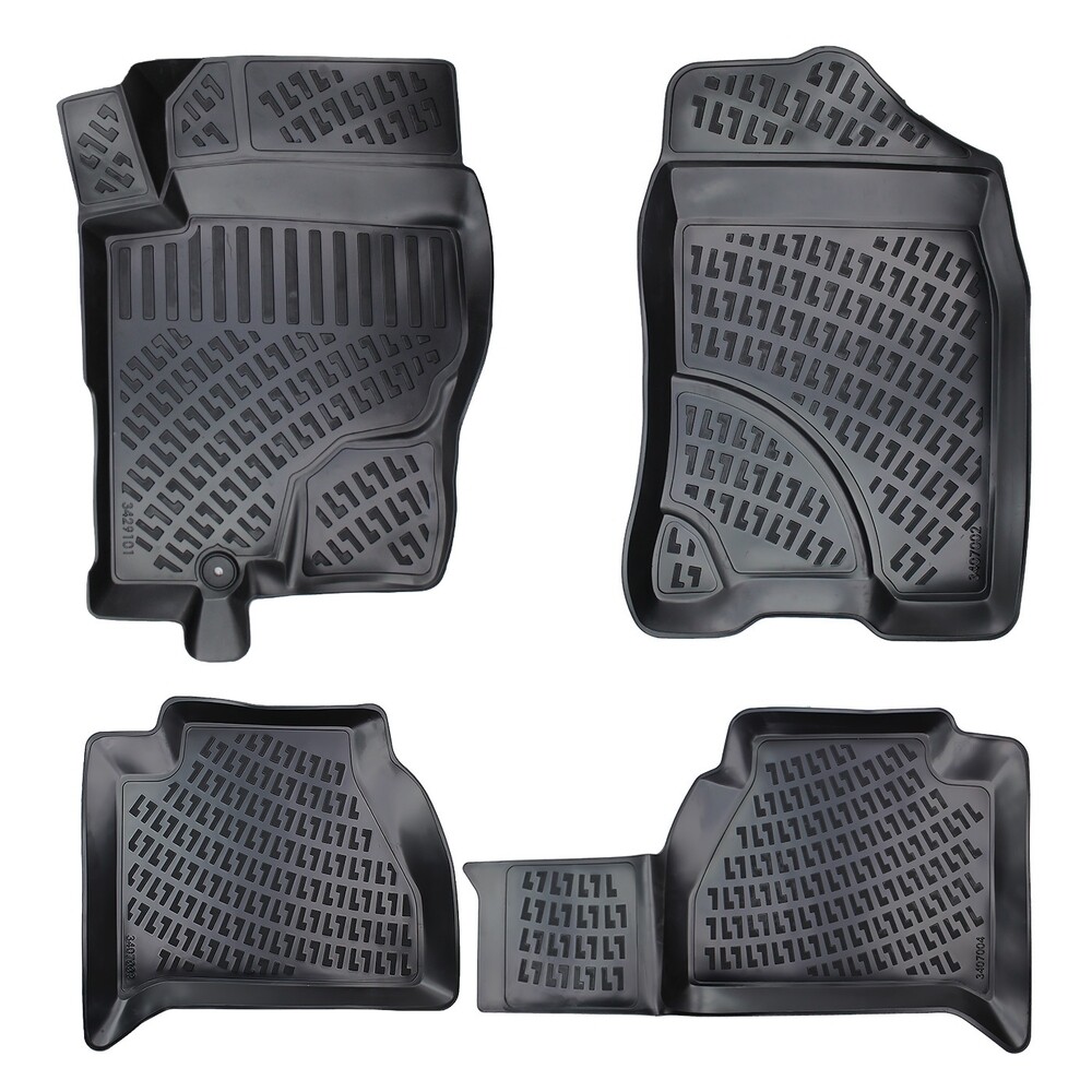 NISSAN NAVARA 05-13 Negru Covorase Cauciuc 4 Bucati 3D