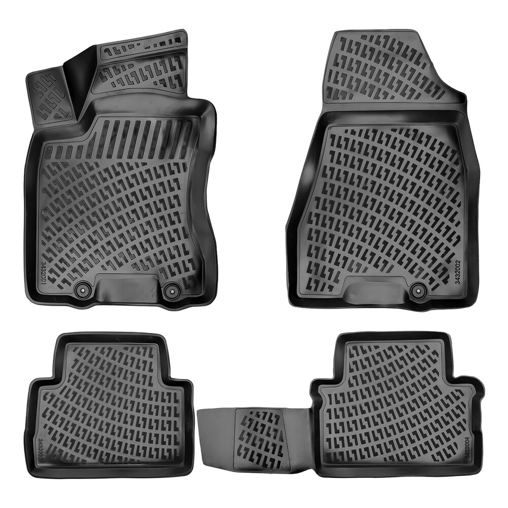 NISSAN XTRAIL 07-13 Negru Covorase Cauciuc 4 Bucati 3D