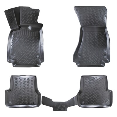 ​AUDI A6 2012-2018 Negru Covorase Cauciuc 4 Bucati 3D