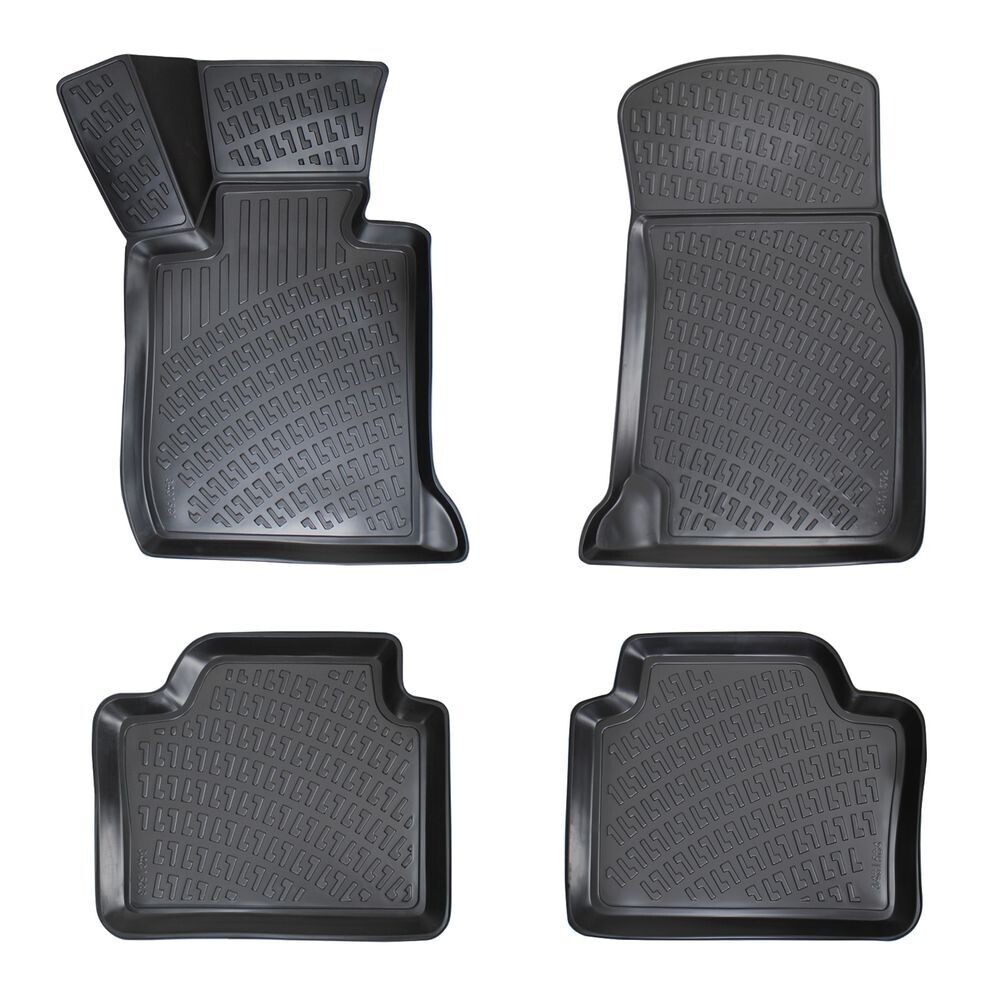 BMW 3 E46 1997-2006 Negru Covorase Cauciuc 4 Bucati 3D