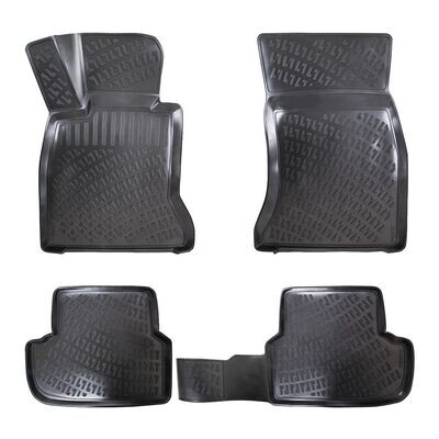 BMW 1 E81 E82 E87 E88 2004-2011 Negru Covorase Cauciuc 4 Bucati 3D