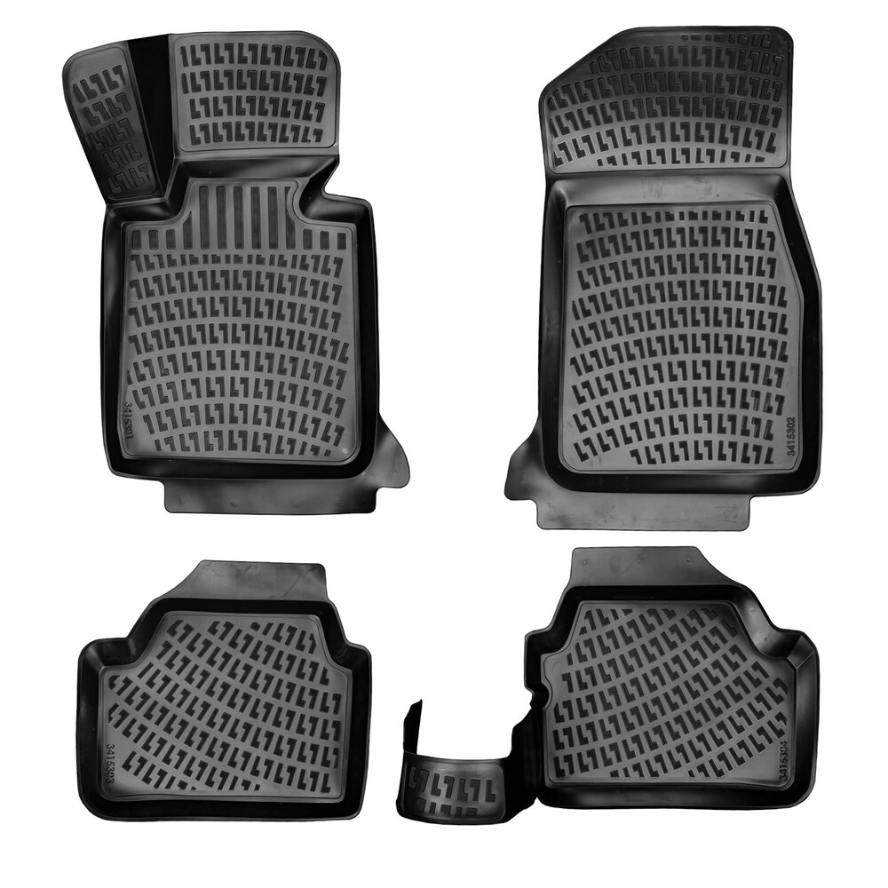BMW 1 F20/F21 2011-2019 Negru Covorase Cauciuc 4 Bucati 3D